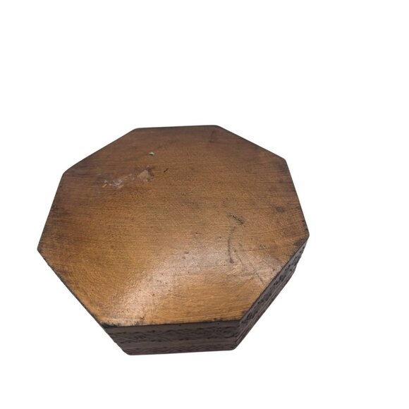 Rajasthani Wooden Mukhwas Box Hand Painted Elephant Dry Fruit Box w Four partit - Picture 7 of 15